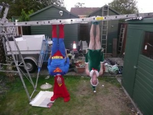 superman hanging
